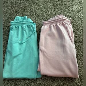 Pink and Teal sweatpants